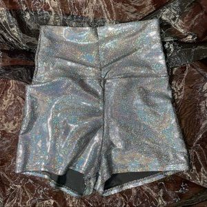 High Waisted Shimmer Spanx / Short Shorts